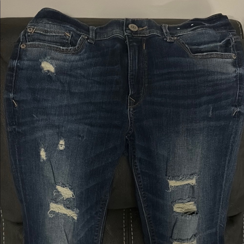 Express Distressed Blue Jeans